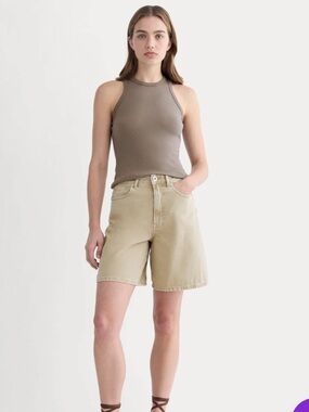 Everlane Long A-Line Denim Short